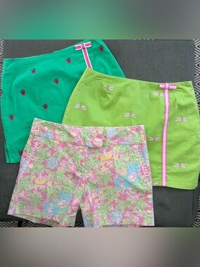 Vintage Lilly Pulitzer Embroidered Skorts Bundle